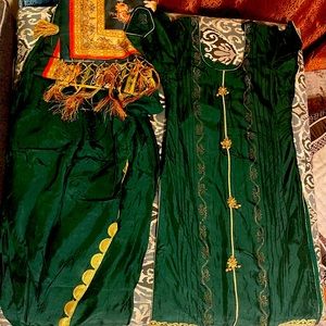 Silk suit with matching dupatta